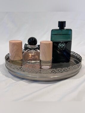 Vintage Italian Silverplate Filigree Vanity Tray